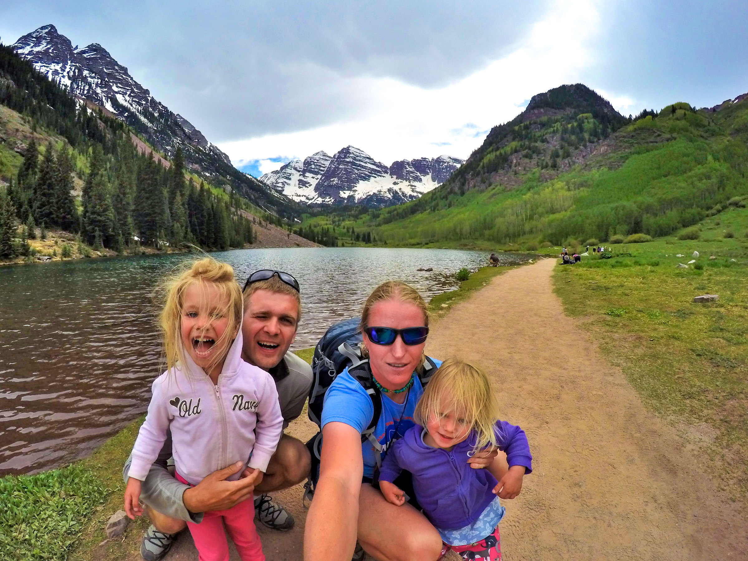 Family at Maroon Bells, Aspen, Colorado